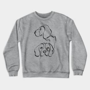 Abstract Line Dachsund Crewneck Sweatshirt